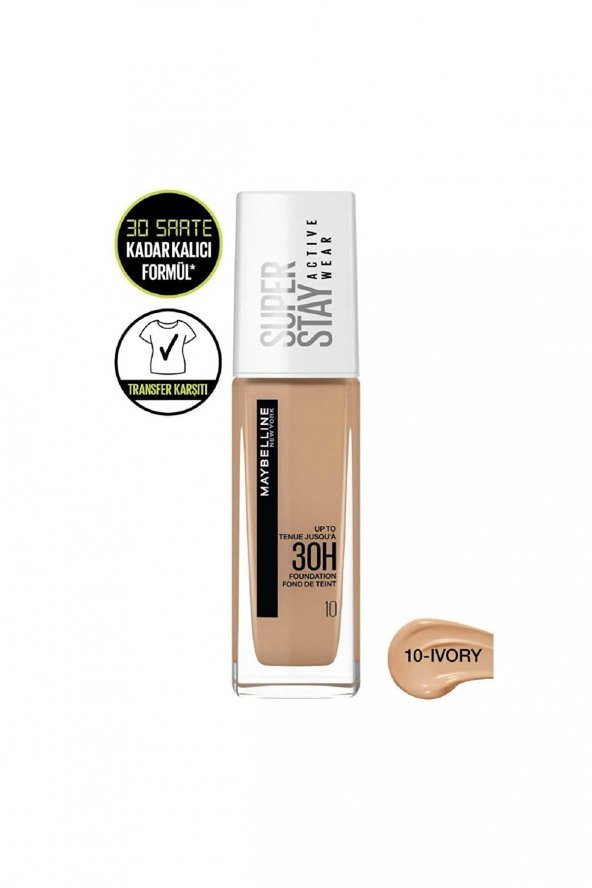 Maybelline Super Stay 24h Fondöten 10 Ivory