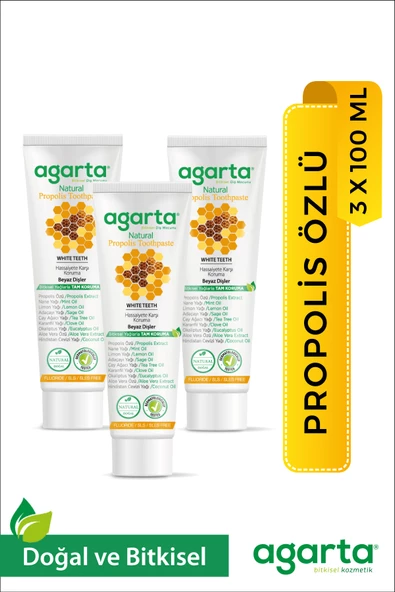 Doğal Propolis Naturel Diş Macunu 100 ml/130 Gr X 3 ADET