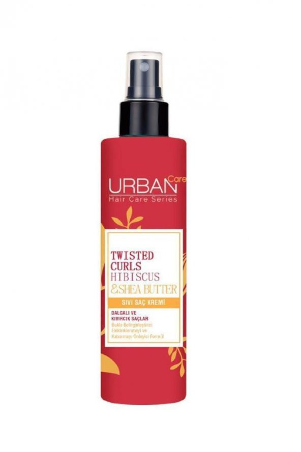 Urban Care Care Hibiscus&Shea Butter Kıvırcık ve Dalgalı Saçlara Özel Sıvı Saç Bakım Kremi-Vegan-200 ml