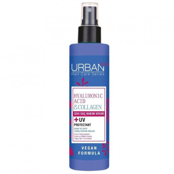 Urban Care Hyaluronik Asit&Kolajen Kuru Ve Cansız Saçlara Özel Sıvı Saç Bakım Kremi-Vegan-200 Ml