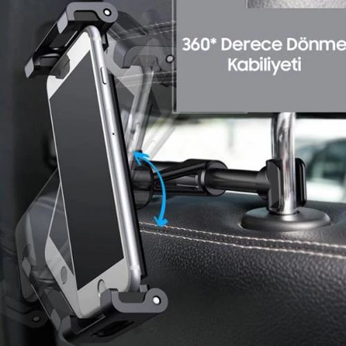 Baseus Tabletler İçin Otomobil, Araç Arka Koltuk 12.9 İnc Tablet Tutucu, 360° Döner Başlıklı - 3