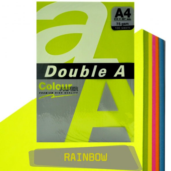 Double A Renkli Fotokopi Kağıdı 100 Lü A4 75 gr