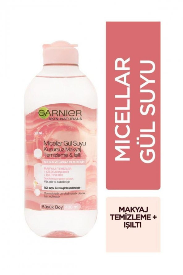 Garnier Micellar Gül Suyu Kusursuz Makyaj Temizleme & Işıltı 400 Ml 3600542326858