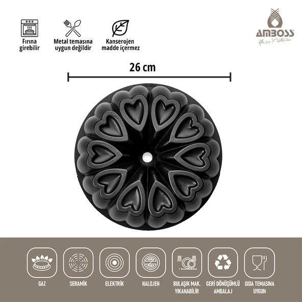 Amboss Ametist Döküm KEK KALIBI SİYAH - 3