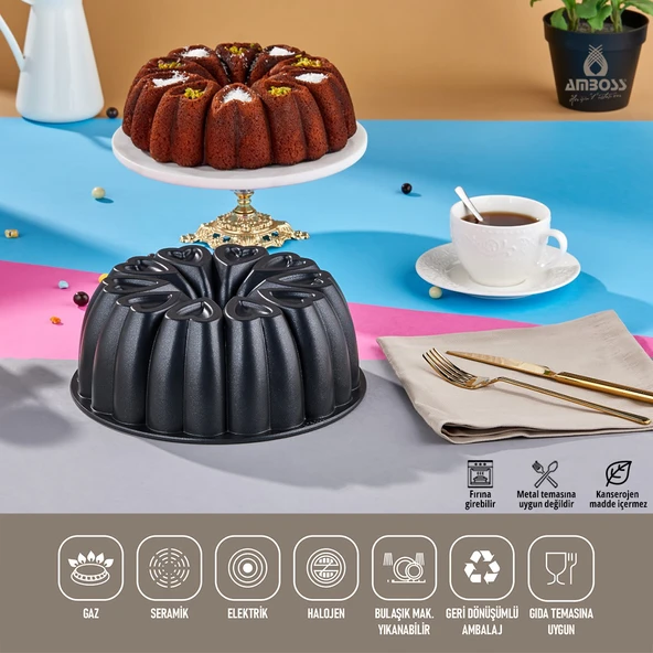 Amboss Ametist Döküm KEK KALIBI SİYAH