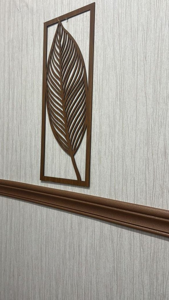 Renkli Duvarlar Kahverengi Düz 8cm-117cm Yapışkanlı Çıta Çerçeve SüpürgelikDÜZKAHVE - 2