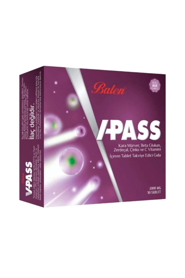 V-pass Takviye Edici Gıda 1000 Mg 30 Tablet ürün görseli 1