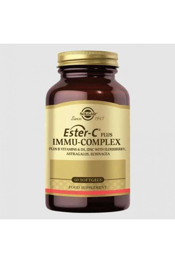 Solgar Ester-C Plus Immu-Complex 60 Softgels-SKT:09/2023