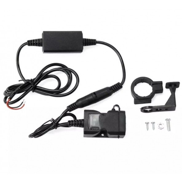 Motosiklet Usb Şarj Çift Port 12v Su Geçirmez