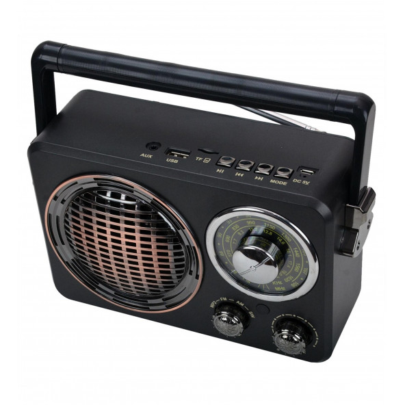 RADYO 1173BT Bataryalı Bluetooth Radyo Müzik Kutusu 25CM - 2