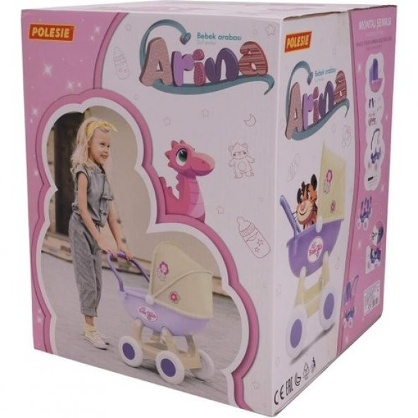 ARİNA BEBEK ARABASI 4 TEKER SARI - 4
