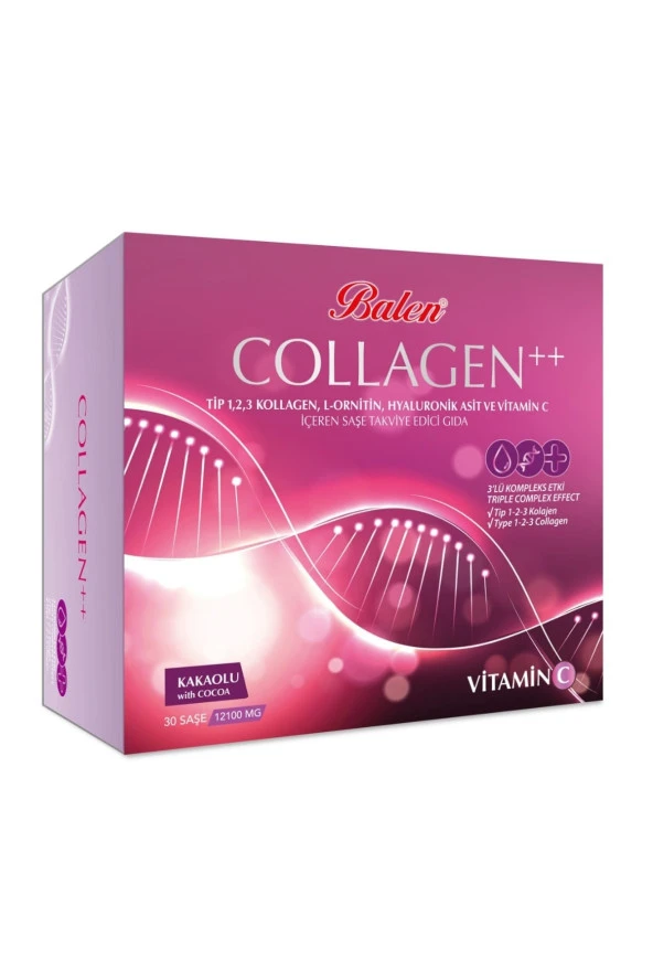Collagen Tip 1,2,3 L-ornitin Hyaluronik Asit C Vitamini 30 Şase 12100mg