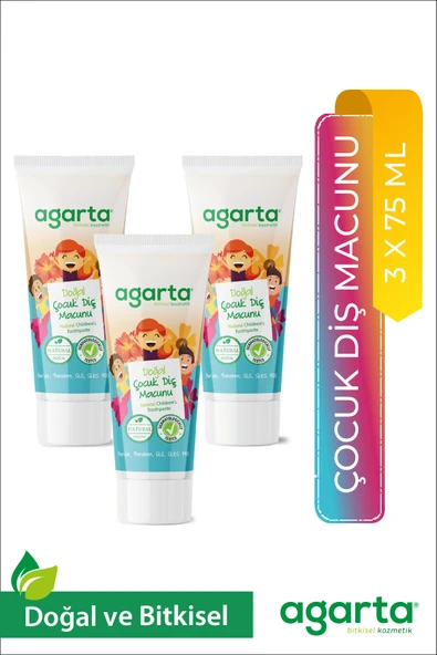 Doğal Çocuk Diş Macunu Çilekli 75 Ml / 100 Gr X 3 ADET