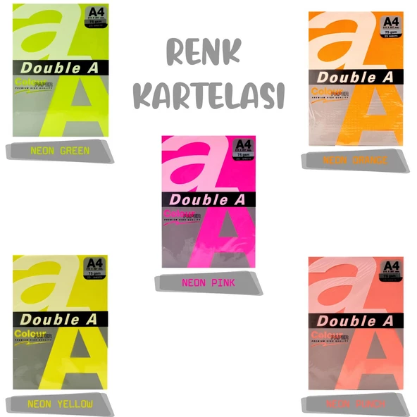 Double A Renkli Fotokopi Kağıdı 25 Li A4 75 gr - 6