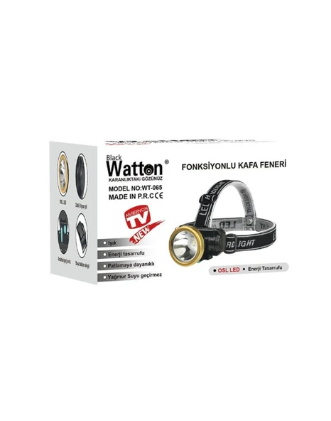 Watton WT-065 OSL Led Şarjlı Baret Lambası - 4