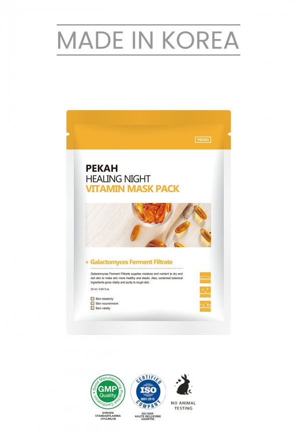 PEKAH C Vitamini ve 13 Bitki Özü İçeren Canlandırıcı Leke & Kırışıklık Karşıtı Yüz Maske Seti 5 Adet - 2