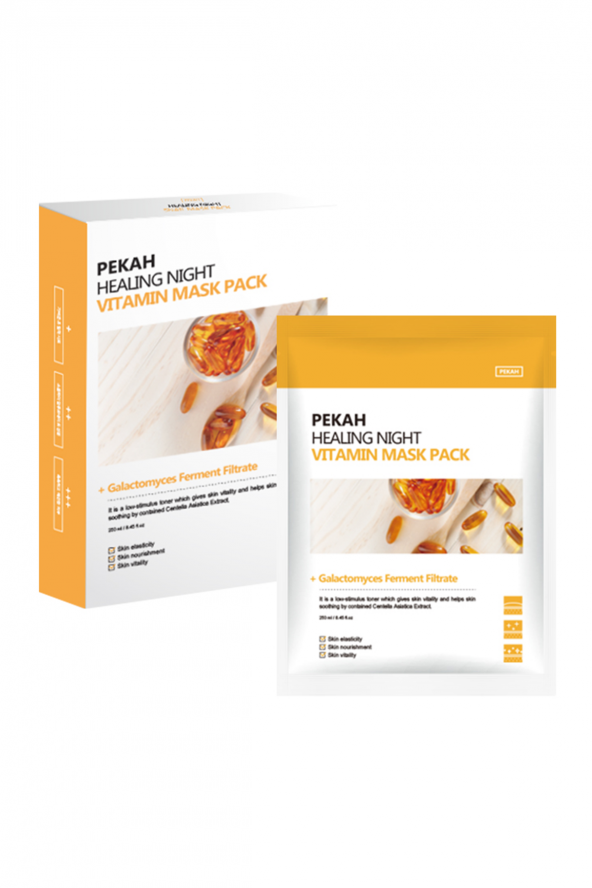 PEKAH C Vitamini ve 13 Bitki Özü İçeren Canlandırıcı Leke & Kırışıklık Karşıtı Yüz Maske Seti 5 Adet - 3