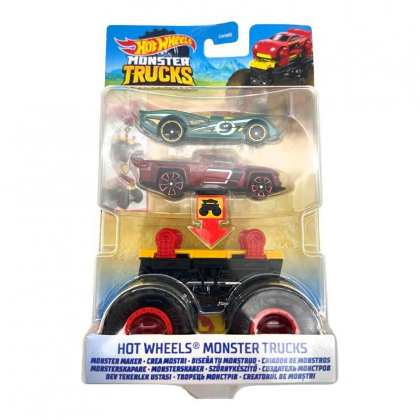 Hot Wheels Dev Canavar Kamyonlar (Monster Trucks) Tekerlek Ustası Araçlar Çocuklar İçin (GWW13)