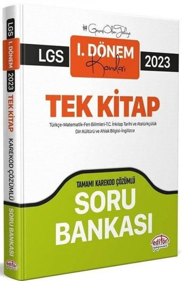 2023 8. Sınıf LGS Tüm Dersler 1. Dönem Tek Kitap Soru Bankası