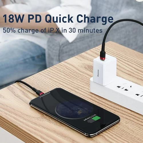 Baseus 18W 1 Metre Type-C To İPhone Lightning Şarj ve Data Kablosu, İpad ve İphone Ultra Hızlı Şarj - 7