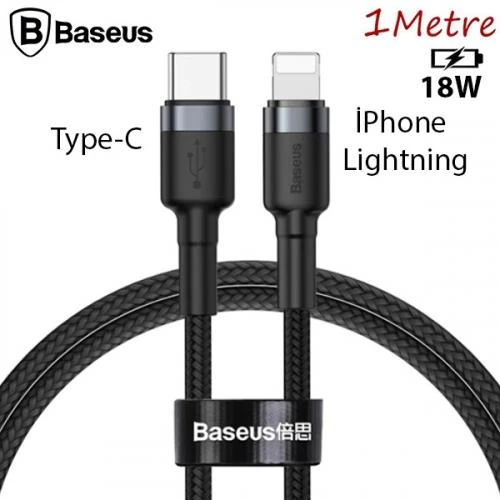 Baseus 18W 1 Metre Type-C To İPhone Lightning Şarj ve Data Kablosu, İpad ve İphone Ultra Hızlı Şarj - 5