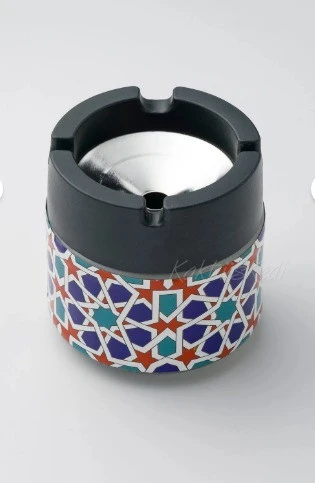 4lü Cam Üstü Metal Kokusuz Küllük 425 Cc Desenli - Resim 3