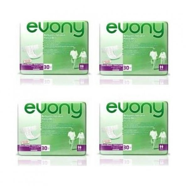 Evony Hasta Bezi 120li Extra Large Beden XL 30lu 4 Paket