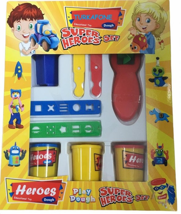 TURKAFONE Oyun Hamuru Seti - Mısır Nişastasından Doğal Ürün