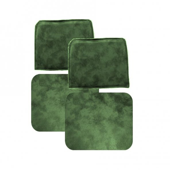 Knsz minder seti 2 li zng&mğr&uslu haki siyah kumaş tel bar sandalyesi oturma ve sırt minderi set ürün görseli 1