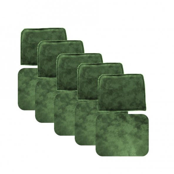 Knsz sırt minderi 5 li zng&mğr&uslu haki siyah kumaş cırtlı tel bar sandalyesi sırtı için ürün görseli