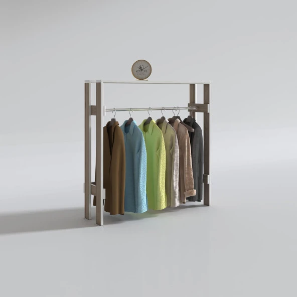 Kenzlife giysi dolabı casim 100*100*25 crd askılık ayakkabılık - Resim 2