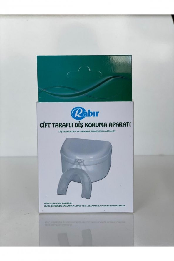 Çift Taraflı Diş Sıkma Diş Gıcırdatma Aparatı Silikon Dişlik Bruksizm Dişliği Gece Plağı - 4