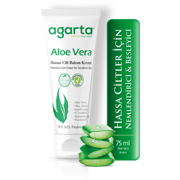 Doğal Aloe Vera Nemlendirici Cilt Kremi 75 ml