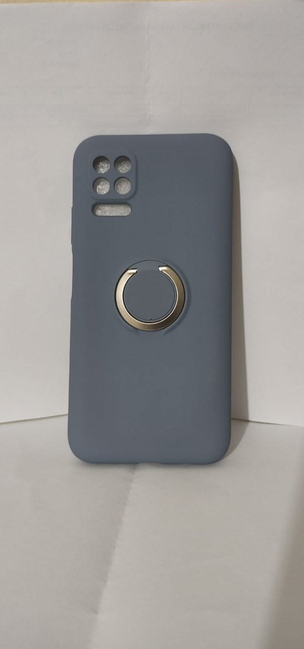 Huawei P40 Lite  Yüzüklü Standlı Plex İçi Kadifeli Lansman Kılıf - 1
