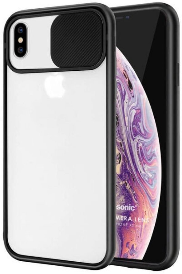 IPHONE XS MAX PLUS   SÜRGÜLÜ KAMERA KORUMALI KILIF