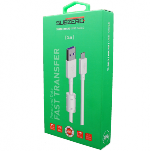SUBZERO TURBO/MICRO/USB KABLO (CL66)
