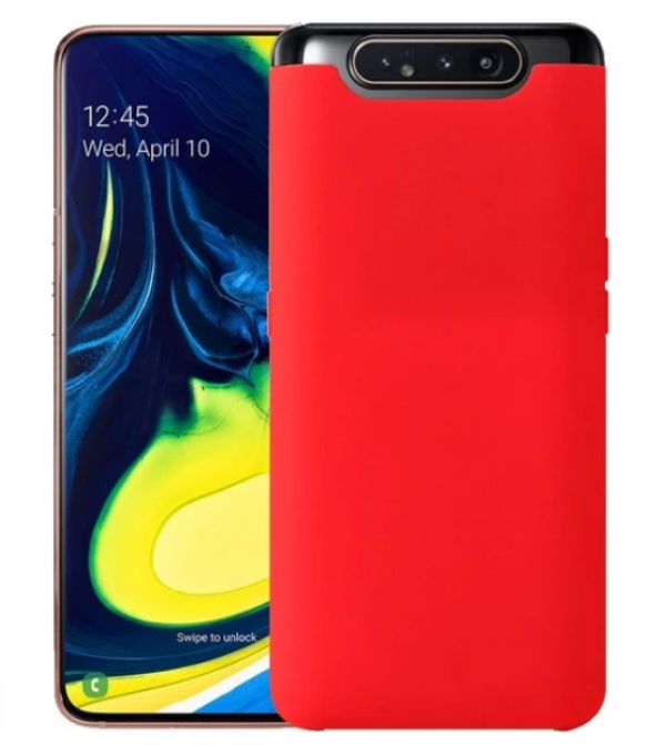 SAMSUNG A80  RUBBER SİLİKON KILIF ARKA KAPAK - 1