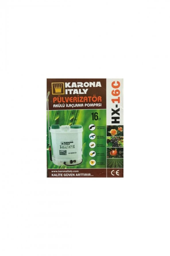 Karona Italy Şarjlı Püskürtme Makinesi Sırt 16 Lt - 2