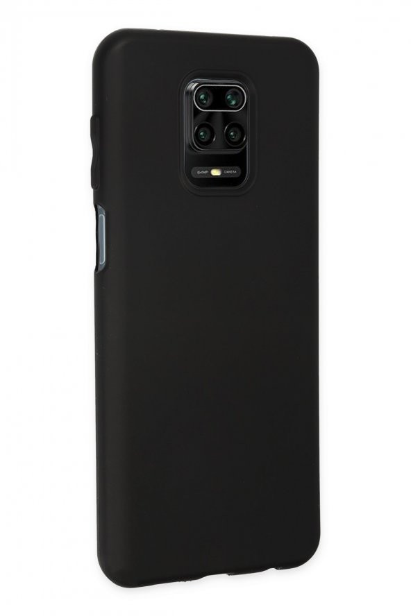 Xiaomi Redmi Note 9S Kılıf Yumuşak Dokulu Silikon  - Siyah