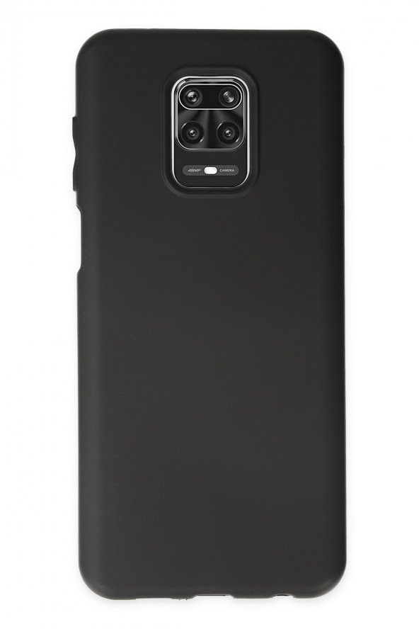 Xiaomi Redmi Note 9S Kılıf Yumuşak Dokulu Silikon  - Siyah - 2