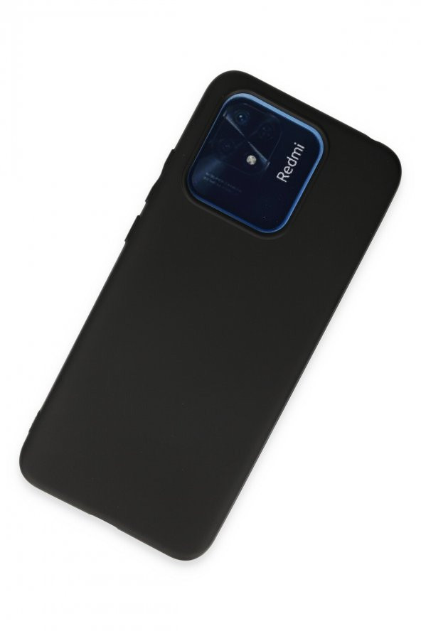 Xiaomi Redmi 10C Kılıf Yumuşak Dokulu Silikon  - Siyah - 1