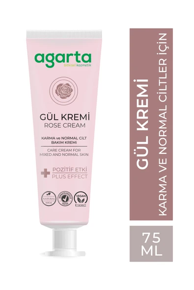 Doğal Yüz Ve El Nemlendirici Gül Aromalı Cilt Bakım Kremi 75 ml