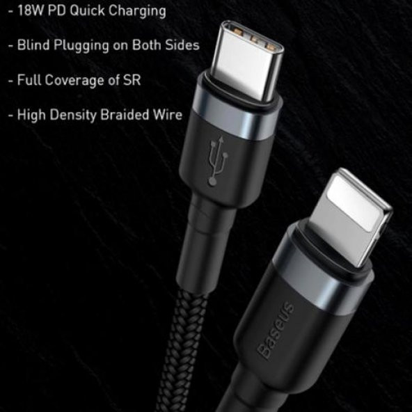 Baseus İphone 14 13 12 11 Pro Max Şarj Kablosu Ultra Hızlı 1 Mt 18W Type-C To İPhone Şarj Kablosu Veri Aktarım Kablosu - 4