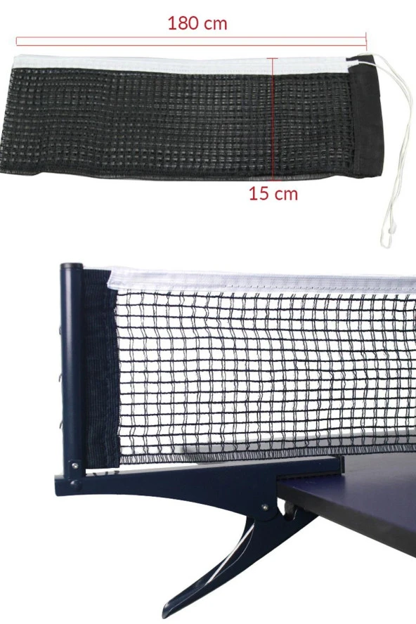 Masa Tenisi Filesi Raket Top Seti 6lı Kelepçe Mekanizmalı Pinpon Masası Ağı - 2