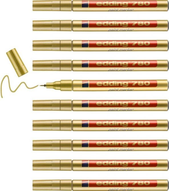 EDDING DEKORASYON MARKORU ALTIN 10 LU (780) - Resim 2