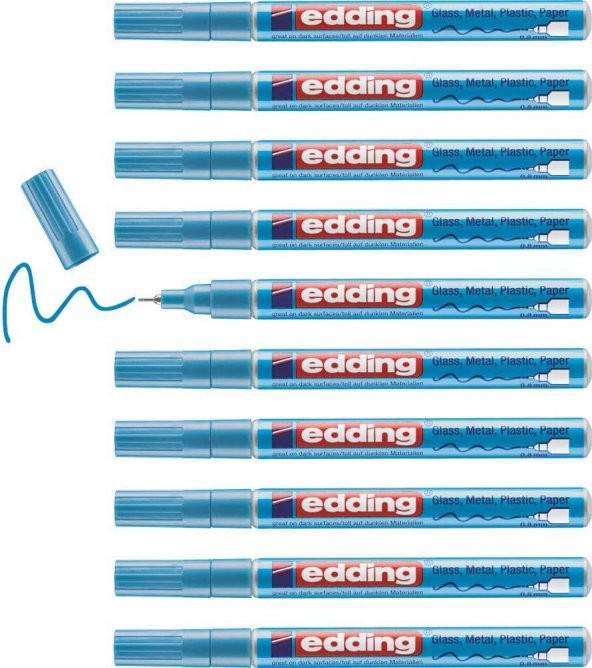 EDDING DEKORASYON MARKORU MAVI 10 LU (780) - Resim 2