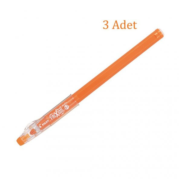Pilot Frixion Ball Stick Roller Silinebilir Jel Kalem 0.7 mm Turuncu F04-O 3 Adet ürün görseli