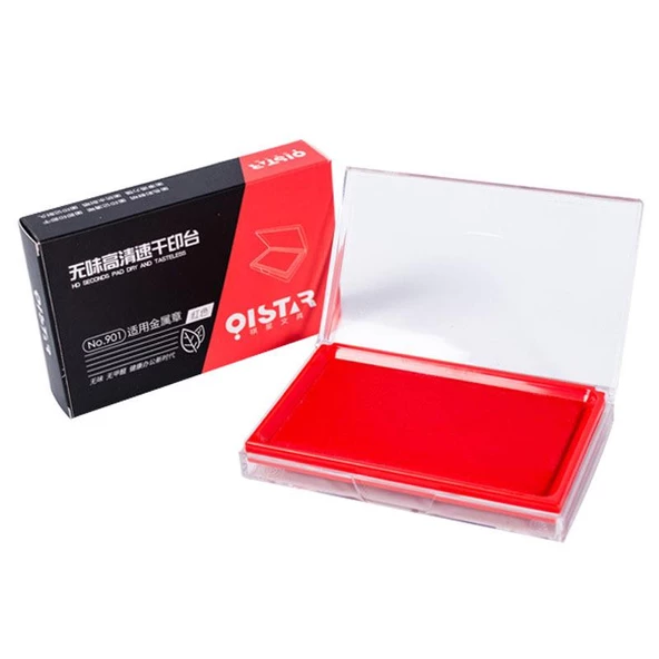 Stampa Mürekkep Baskı Pedi 10cmx7cm Siyah Mavi ve Kırmızı - Resim 6