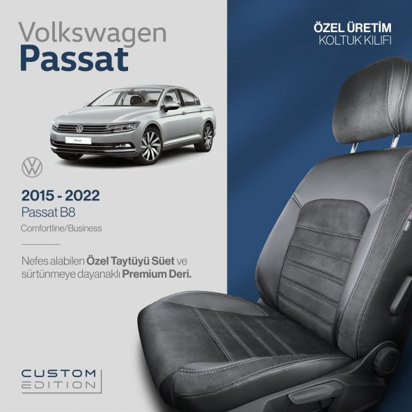 Otom V.w. Passat B8 2015-2022 Özel Üretim Koltuk Kılıfı