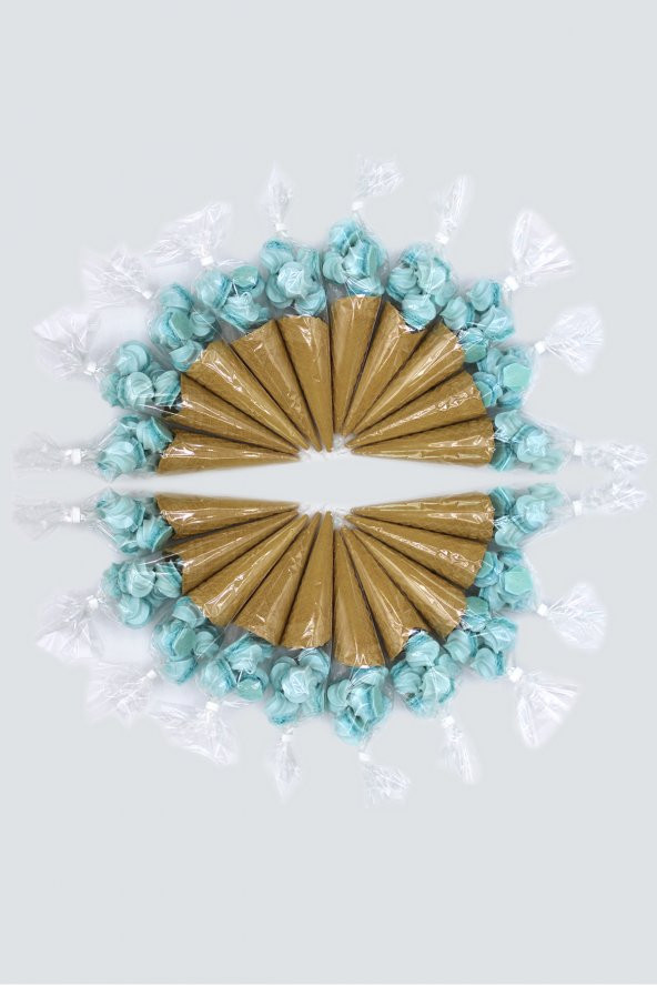 SÜT ÇOCUK Kornet Külah Beze 24 Adet MAVİ - 6